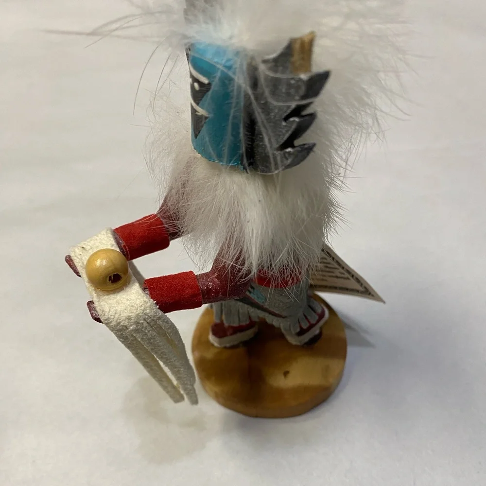 Crow Mother Kachina Handmade Navajo Dine Tribe Signed Marked Art Decor NWT